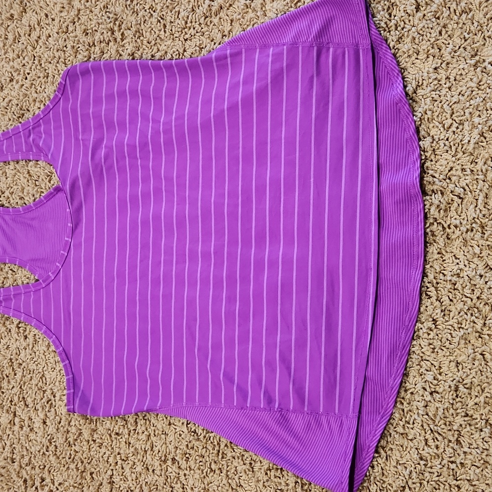 Athleta large purple stripe tank top - Picture 7 of 8